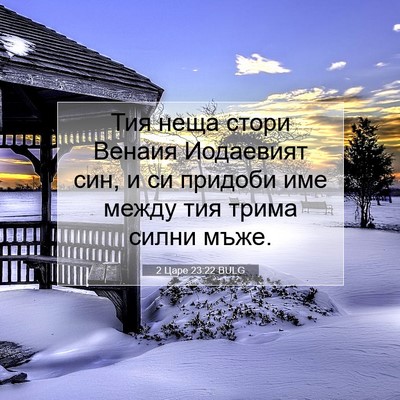 Picture 07 - 2 Царе 23:22 BULG - Тия неща стори Венаия - Bible Verse Picture