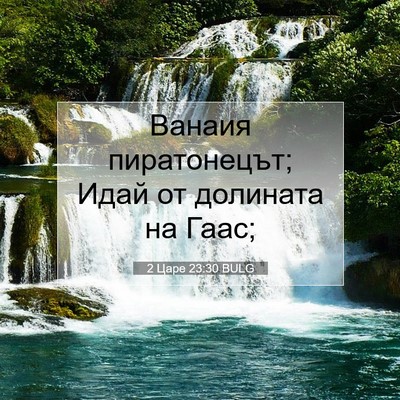 Picture 07 - 2 Царе 23:30 BULG - Ванаия пиратонецът; Идай - Bible Verse Picture
