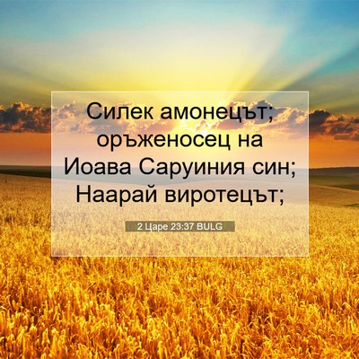 Picture 07 - 2 Царе 23:37 BULG - Силек амонецът; оръженосец - Bible Verse Picture