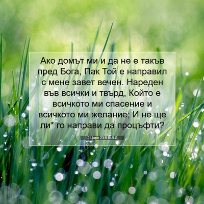 Picture 07 - 2 Царе 23:5 BULG - Ако домът ми и да не е такъв - Bible Verse Picture