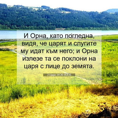 Picture 07 - 2 Царе 24:20 BULG - И Орна, като погледна, видя, - Bible Verse Picture