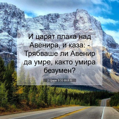 Picture 07 - 2 Царе 3:33 BULG - И царят плака над Авенира, - Bible Verse Picture