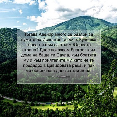 Picture 07 - 2 Царе 3:8 BULG - Тогава Авенир много се - Bible Verse Picture