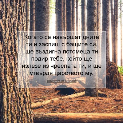 Picture 07 - 2 Царе 7:12 BULG - Когато се навършат дните - Bible Verse Picture
