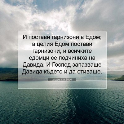 Picture 07 - 2 Царе 8:14 BULG - И постави гарнизони в Едом; - Bible Verse Picture