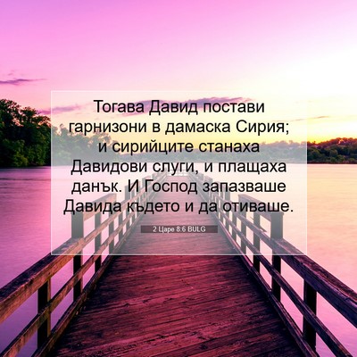 Picture 07 - 2 Царе 8:6 BULG - Тогава Давид постави - Bible Verse Picture