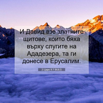 Picture 07 - 2 Царе 8:7 BULG - И Давид взе златните - Bible Verse Picture