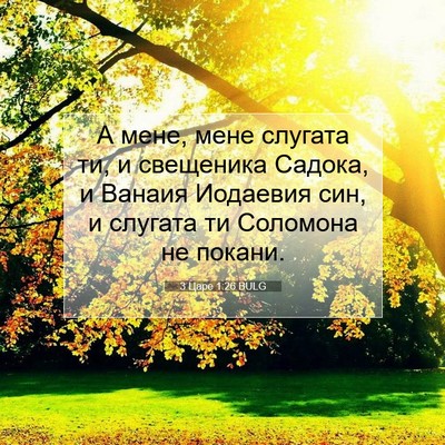 Picture 07 - 3 Царе 1:26 BULG - А мене, мене слугата ти, и - Bible Verse Picture
