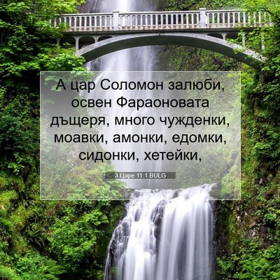 Picture 07 - 3 Царе 11:1 BULG - А цар Соломон залюби, освен - Bible Verse Picture