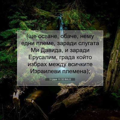 Picture 07 - 3 Царе 11:32 BULG - (ще остане, обаче, нему едни - Bible Verse Picture