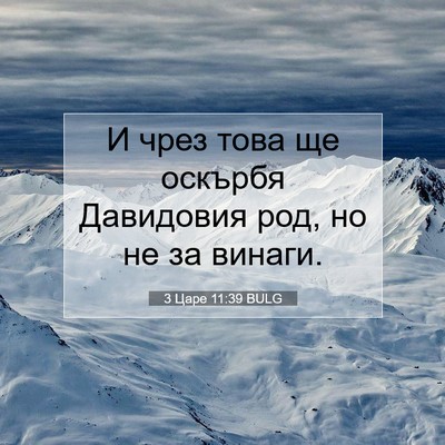 Picture 07 - 3 Царе 11:39 BULG - И чрез това ще оскърбя - Bible Verse Picture