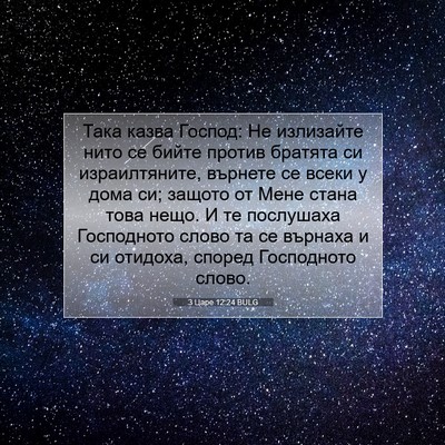 Picture 07 - 3 Царе 12:24 BULG - Така казва Господ: Не - Bible Verse Picture