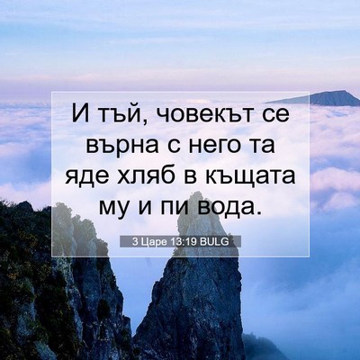 Picture 07 - 3 Царе 13:19 BULG - И тъй, човекът се върна с - Bible Verse Picture