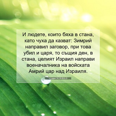 Picture 07 - 3 Царе 16:16 BULG - И людете, които бяха в - Bible Verse Picture