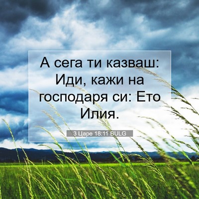 Picture 07 - 3 Царе 18:11 BULG - А сега ти казваш: Иди, кажи - Bible Verse Picture