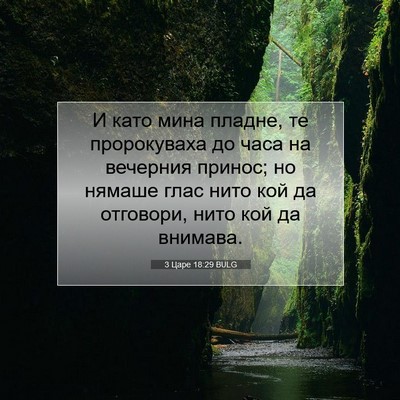 Picture 07 - 3 Царе 18:29 BULG - И като мина пладне, те - Bible Verse Picture