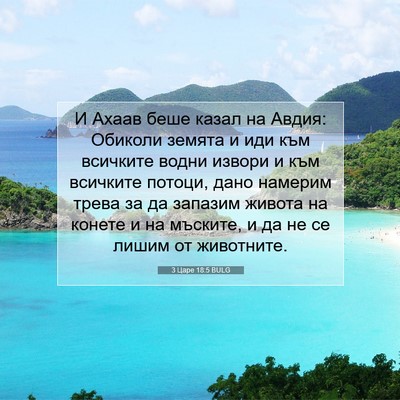 Picture 07 - 3 Царе 18:5 BULG - И Ахаав беше казал на - Bible Verse Picture