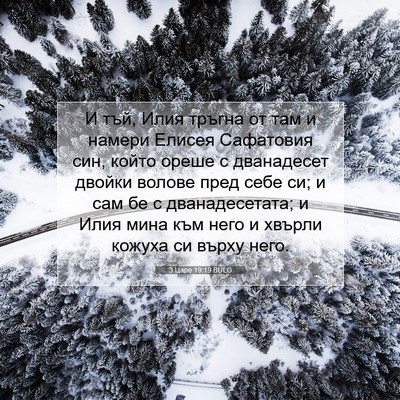 Picture 07 - 3 Царе 19:19 BULG - И тъй, Илия тръгна от там и - Bible Verse Picture