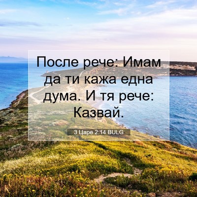 Picture 07 - 3 Царе 2:14 BULG - После рече: Имам да ти кажа - Bible Verse Picture