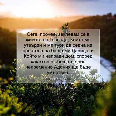Picture 07 - 3 Царе 2:24 BULG - Сега, прочее, заклевам се в - Bible Verse Picture