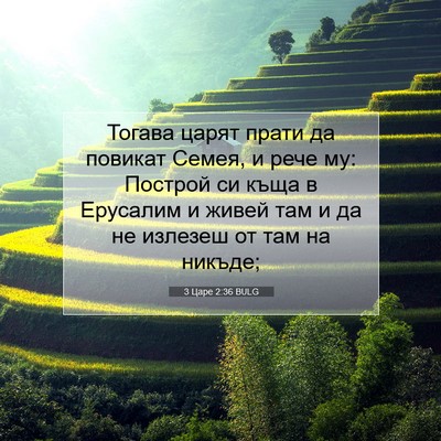 Picture 07 - 3 Царе 2:36 BULG - Тогава царят прати да - Bible Verse Picture