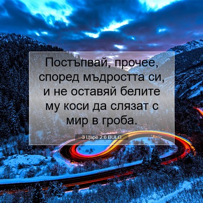 Picture 07 - 3 Царе 2:6 BULG - Постъпвай, прочее, според - Bible Verse Picture