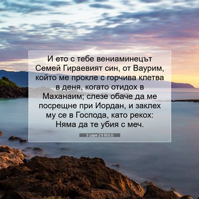 Picture 07 - 3 Царе 2:8 BULG - И ето с тебе вениаминецът - Bible Verse Picture