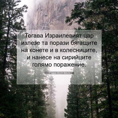Picture 07 - 3 Царе 20:21 BULG - Тогава Израилевият цар - Bible Verse Picture