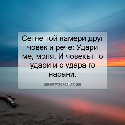 Picture 07 - 3 Царе 20:37 BULG - Сетне той намери друг - Bible Verse Picture