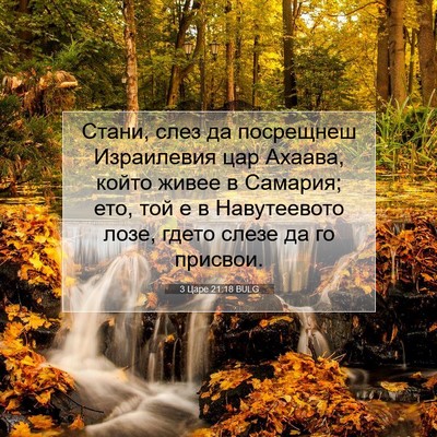 Picture 07 - 3 Царе 21:18 BULG - Стани, слез да посрещнеш - Bible Verse Picture