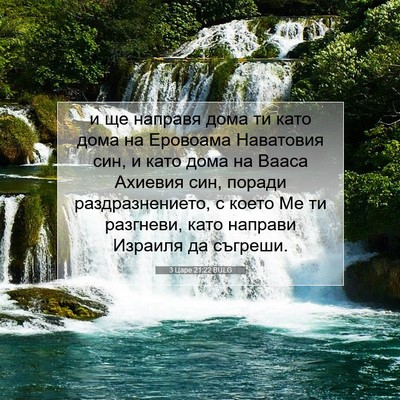 Picture 07 - 3 Царе 21:22 BULG - и ще направя дома ти като - Bible Verse Picture