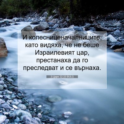 Picture 07 - 3 Царе 22:33 BULG - И колесниценачалниците, - Bible Verse Picture
