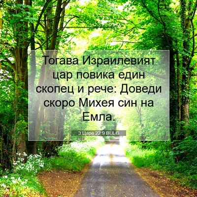 Picture 07 - 3 Царе 22:9 BULG - Тогава Израилевият цар - Bible Verse Picture