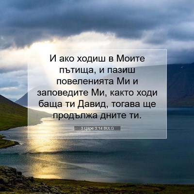 Picture 07 - 3 Царе 3:14 BULG - И ако ходиш в Моите пътища, - Bible Verse Picture