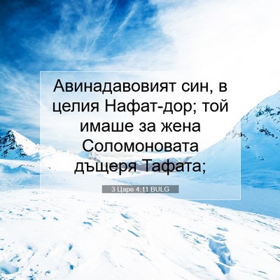 Picture 07 - 3 Царе 4:11 BULG - Авинадавовият син, в целия - Bible Verse Picture