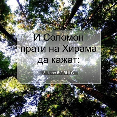 Picture 07 - 3 Царе 5:2 BULG - И Соломон прати на Хирама - Bible Verse Picture