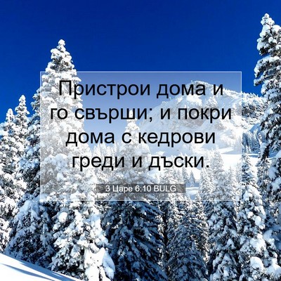 Picture 07 - 3 Царе 6:10 BULG - Пристрои дома и го свърши; - Bible Verse Picture
