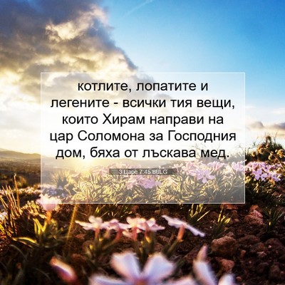 Picture 07 - 3 Царе 7:45 BULG - котлите, лопатите и - Bible Verse Picture