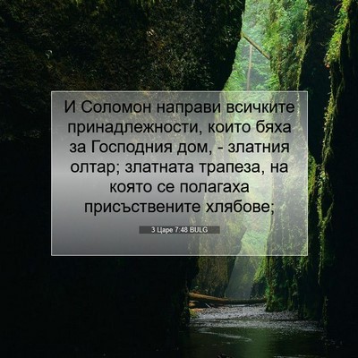 Picture 07 - 3 Царе 7:48 BULG - И Соломон направи всичките - Bible Verse Picture