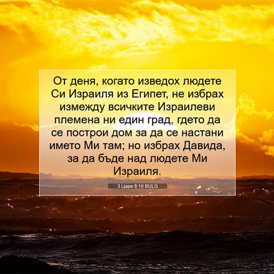 Picture 07 - 3 Царе 8:16 BULG - От деня, когато изведох - Bible Verse Picture