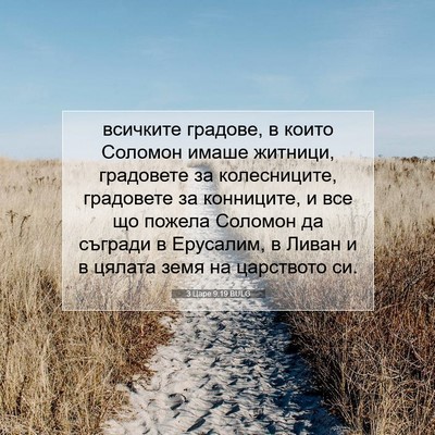Picture 07 - 3 Царе 9:19 BULG - всичките градове, в които - Bible Verse Picture