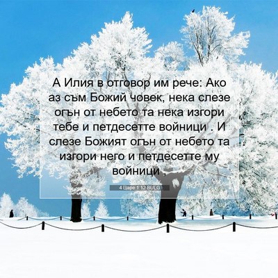 Picture 07 - 4 Царе 1:12 BULG - А Илия в отговор им рече: - Bible Verse Picture