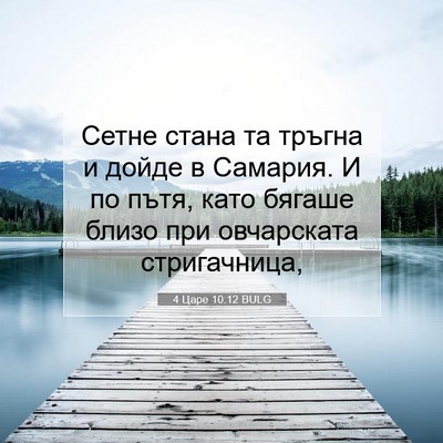 Picture 07 - 4 Царе 10:12 BULG - Сетне стана та тръгна и - Bible Verse Picture