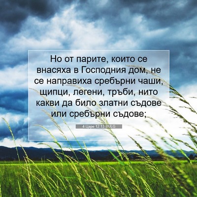 Picture 07 - 4 Царе 12:13 BULG - Но от парите, които се - Bible Verse Picture