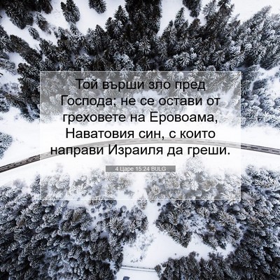 Picture 07 - 4 Царе 15:24 BULG - Той върши зло пред Господа; - Bible Verse Picture