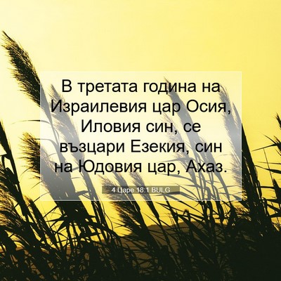 Picture 07 - 4 Царе 18:1 BULG - В третата година на - Bible Verse Picture