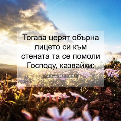 Picture 07 - 4 Царе 20:2 BULG - Тогава церят обърна лицето - Bible Verse Picture