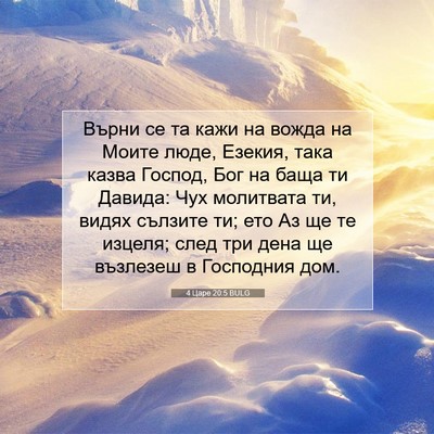 Picture 07 - 4 Царе 20:5 BULG - Върни се та кажи на вожда - Bible Verse Picture