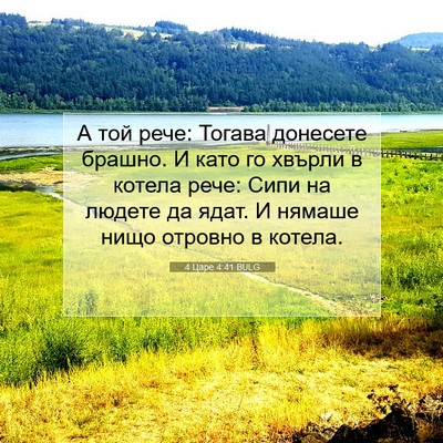 Picture 07 - 4 Царе 4:41 BULG - А той рече: Тогава донесете - Bible Verse Picture