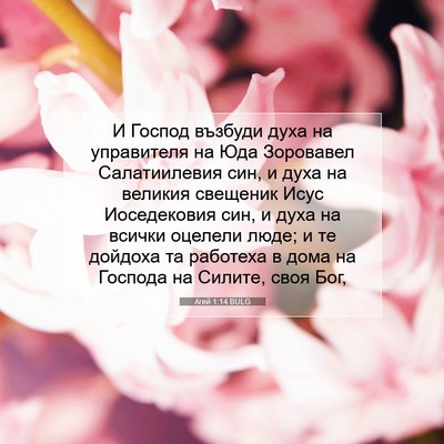 Picture 07 - Агей 1:14 BULG - И Господ възбуди духа на - Bible Verse Picture